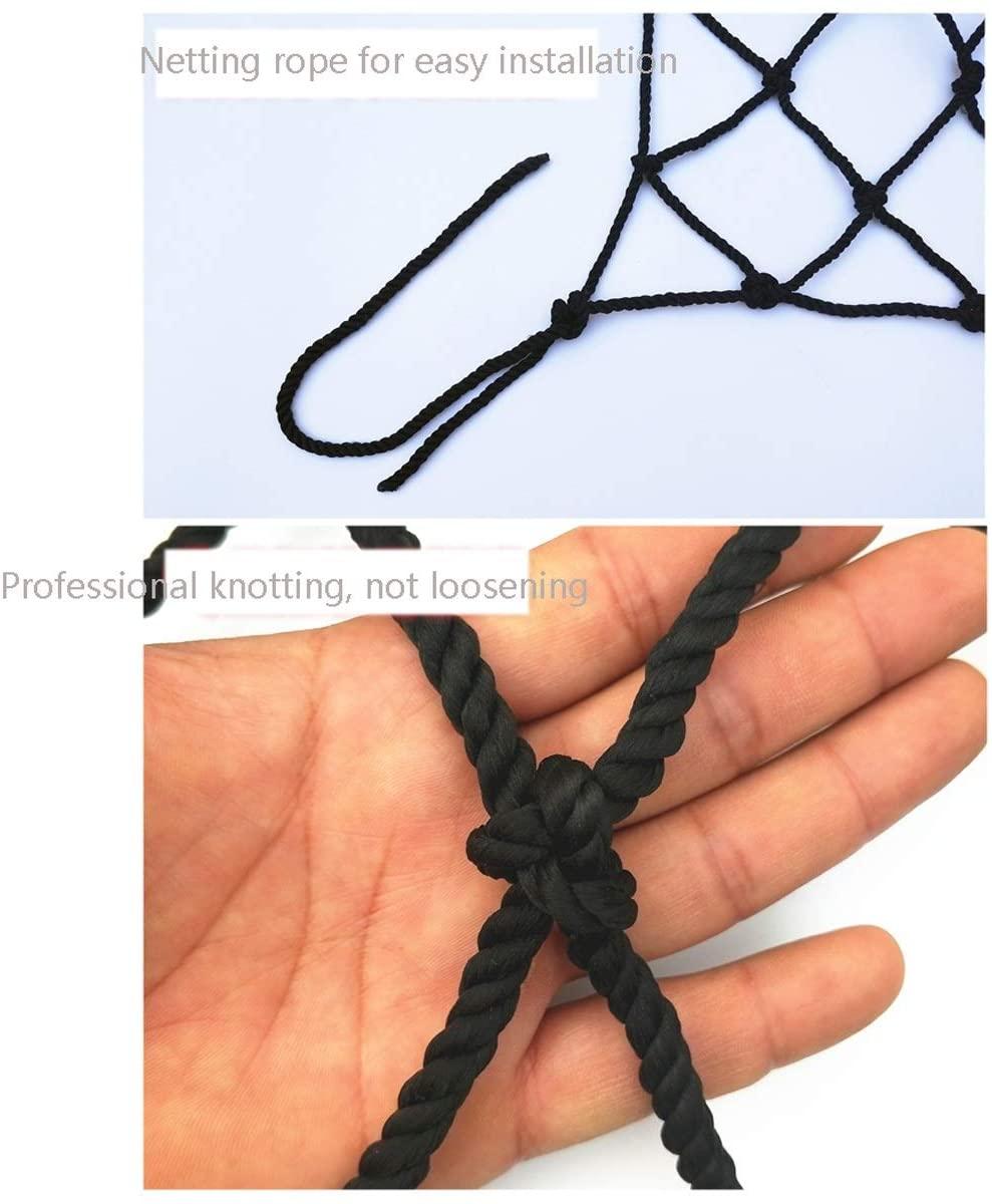 NIANTONG Protection Nets Black Industrial Decor Net DIY Decor Trellis Netting for Climbing Plants Soccer Net Goal/Targets Heavy Duty 6mm/5cm Multi-Size (Size : 5x9m)