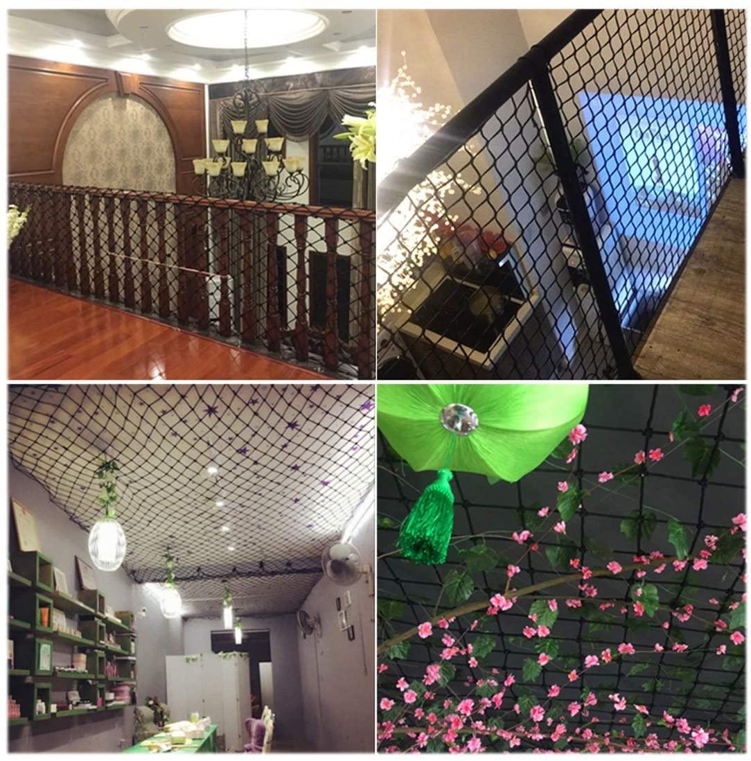 NIANTONG Protection Nets Black Industrial Decor Net DIY Decor Trellis Netting for Climbing Plants Soccer Net Goal/Targets Heavy Duty 6mm/5cm Multi-Size (Size : 5x9m)