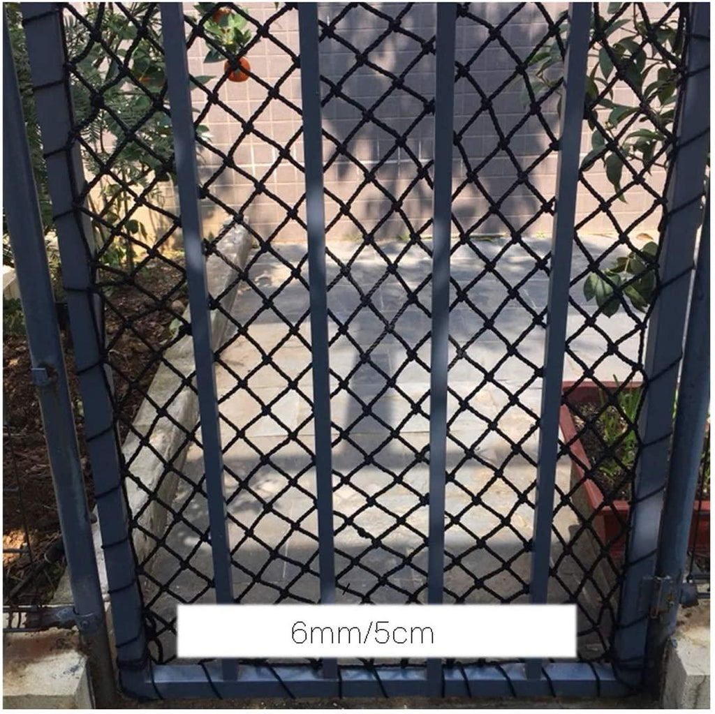 NIANTONG Protection Nets Black Industrial Decor Net DIY Decor Trellis Netting for Climbing Plants Soccer Net Goal/Targets Heavy Duty 6mm/5cm Multi-Size (Size : 5x9m)