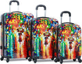 Women's 3-Piece Lightweight Hardside Spinner Upright Luggage Set, Multicolor, One Size