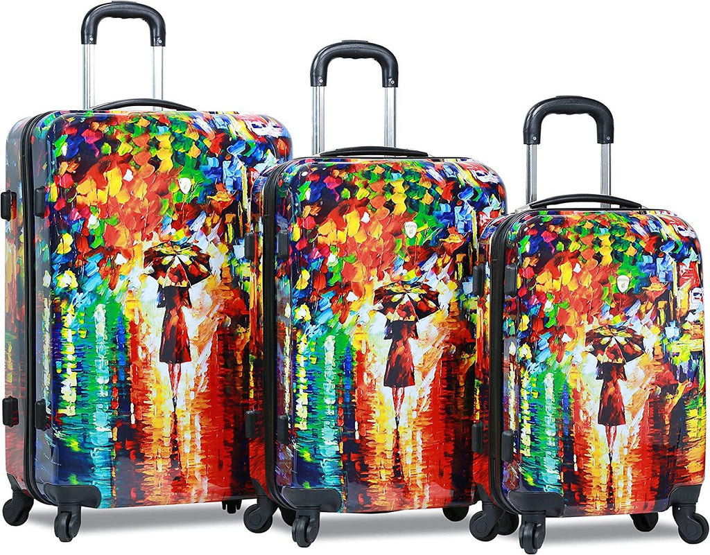 Women's 3-Piece Lightweight Hardside Spinner Upright Luggage Set, Multicolor, One Size