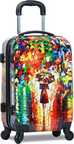 Women's 3-Piece Lightweight Hardside Spinner Upright Luggage Set, Multicolor, One Size