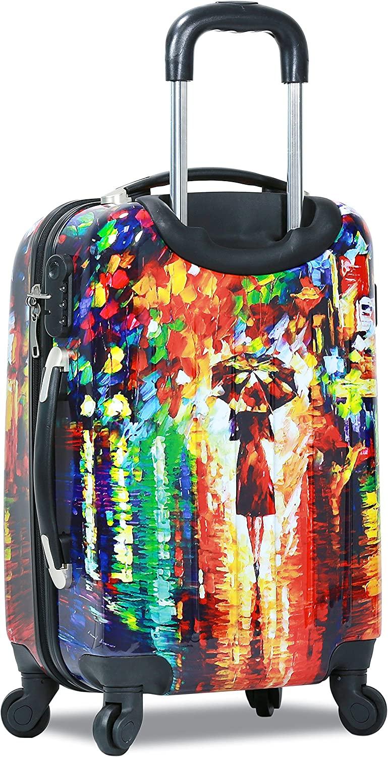 Women's 3-Piece Lightweight Hardside Spinner Upright Luggage Set, Multicolor, One Size