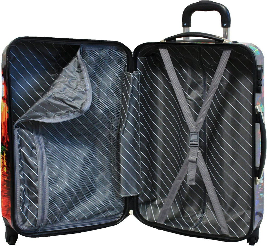 Women's 3-Piece Lightweight Hardside Spinner Upright Luggage Set, Multicolor, One Size