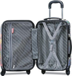 Women's 3-Piece Lightweight Hardside Spinner Upright Luggage Set, Multicolor, One Size