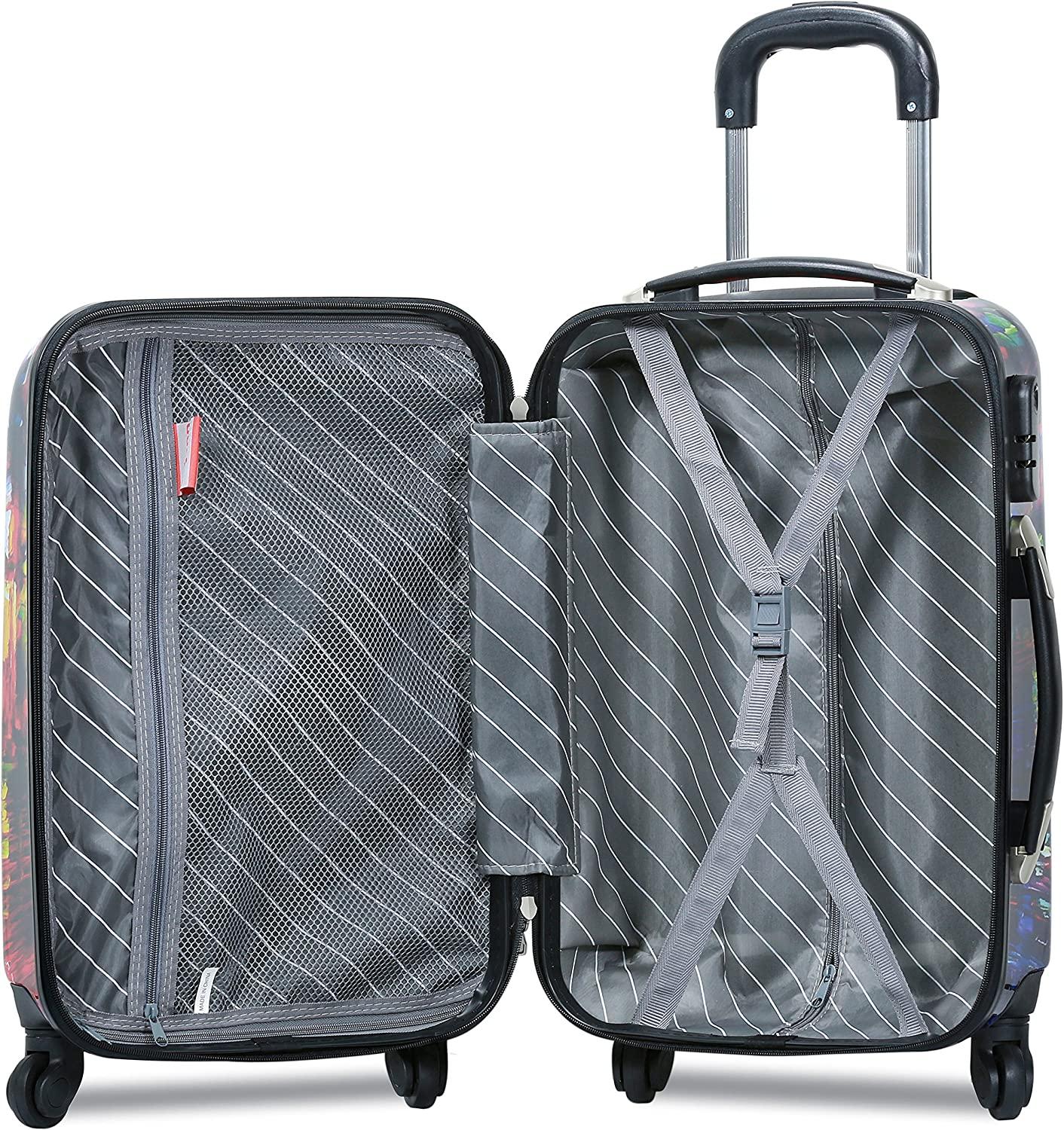 Women's 3-Piece Lightweight Hardside Spinner Upright Luggage Set, Multicolor, One Size