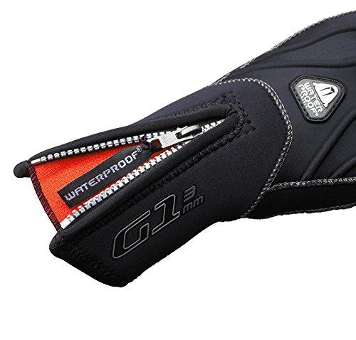 WATER PROOF FACING R Waterproof G1 5mm 5-Finger Gloves, X-Large
