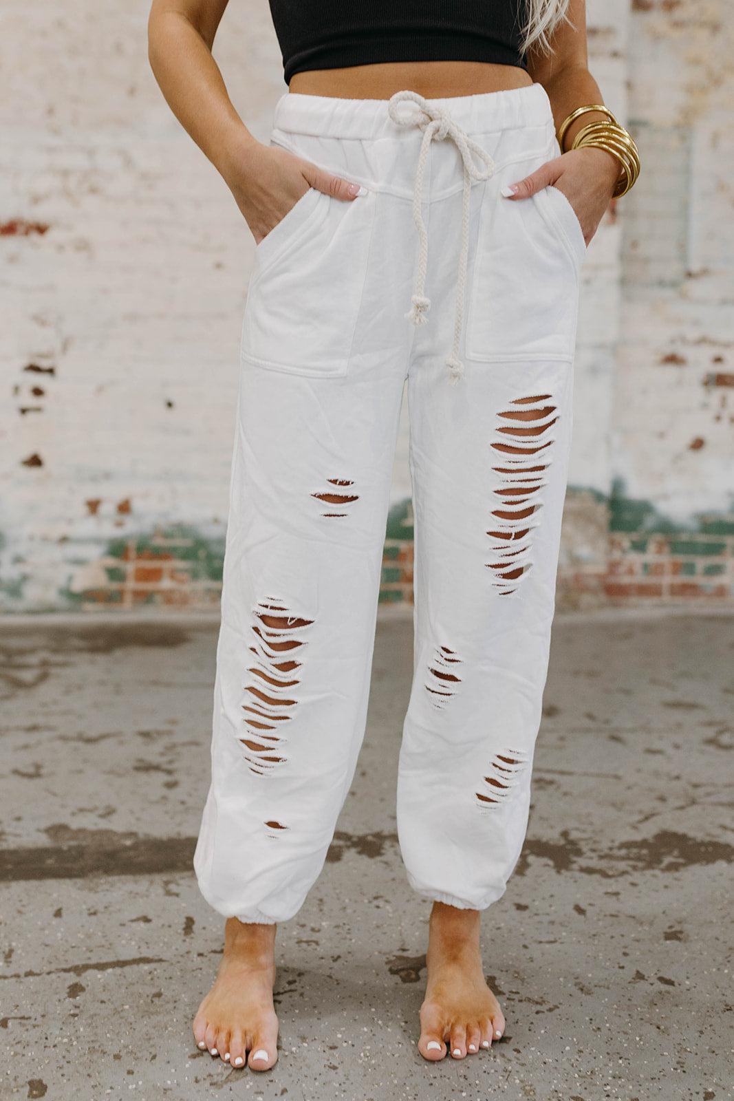 joggers - ivory