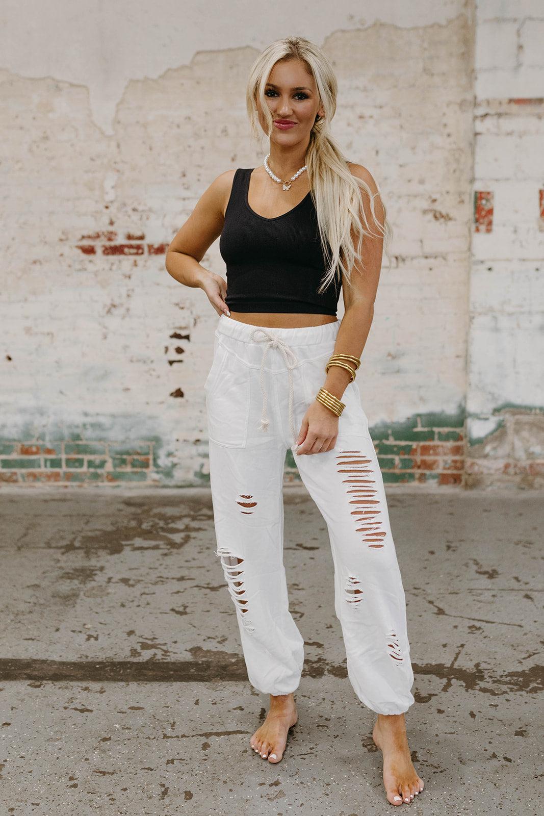 joggers - ivory