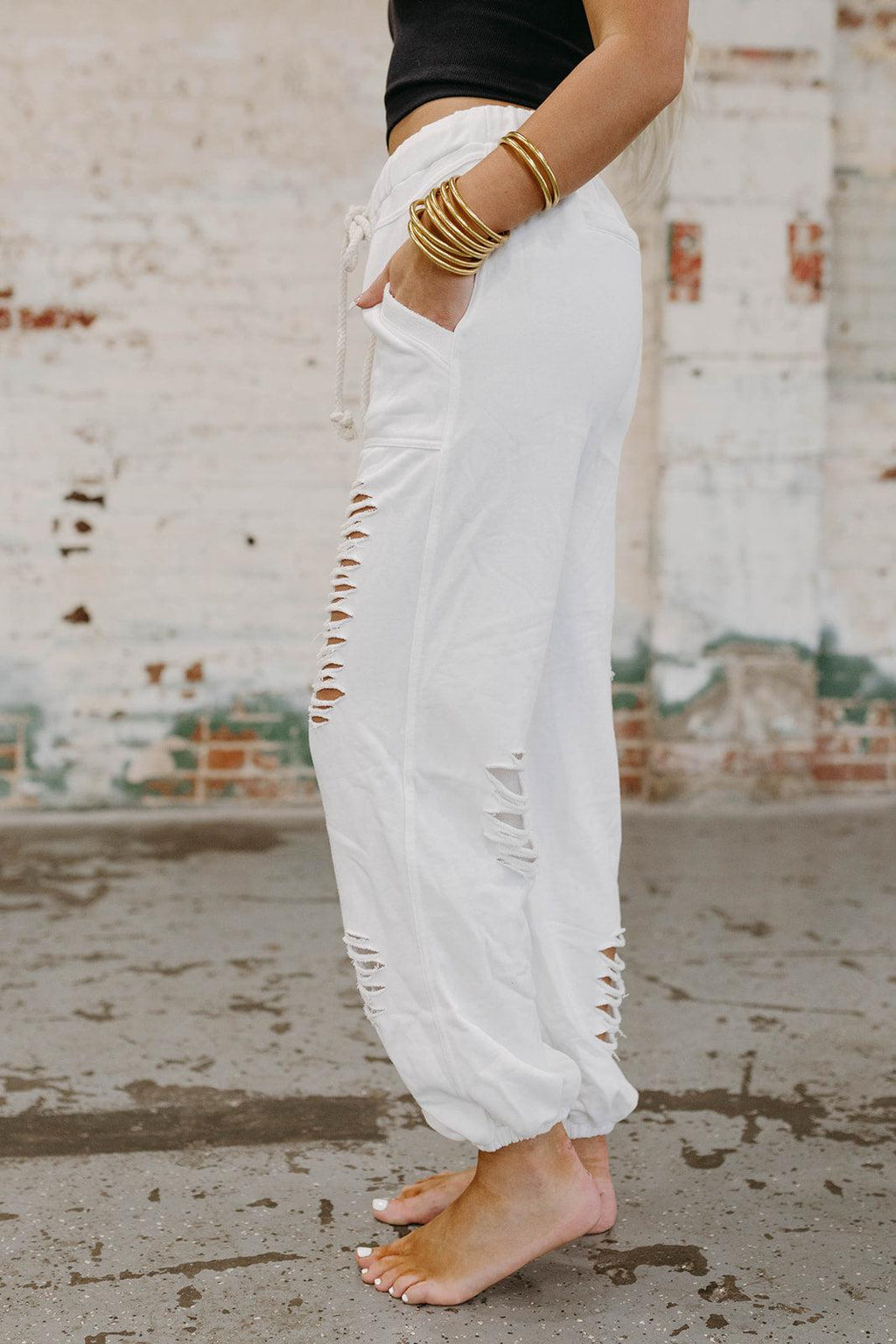 joggers - ivory