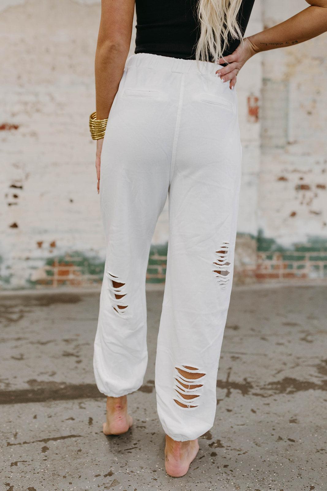 joggers - ivory