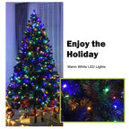 7.5' Pre-Lit Artificial Spruce Christmas Tree Multicolor Lights Festival Holiday