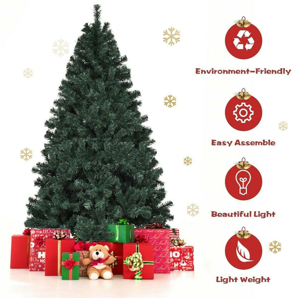 7.5' Pre-Lit Artificial Spruce Christmas Tree Multicolor Lights Festival Holiday