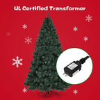 7.5' Pre-Lit Artificial Spruce Christmas Tree Multicolor Lights Festival Holiday