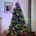 7.5' Pre-Lit Artificial Spruce Christmas Tree Multicolor Lights Festival Holiday