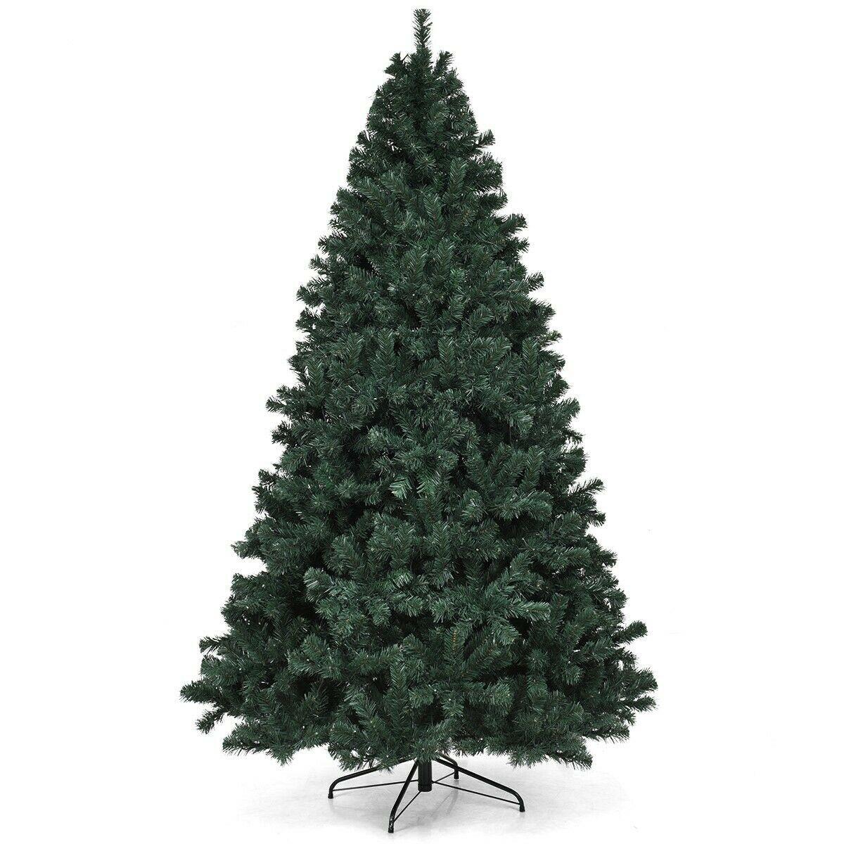 7.5' Pre-Lit Artificial Spruce Christmas Tree Multicolor Lights Festival Holiday