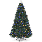 7.5' Pre-Lit Artificial Spruce Christmas Tree Multicolor Lights Festival Holiday