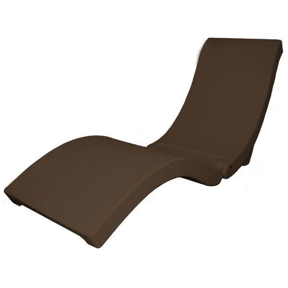SwimWays 6042376 TerraSol Sonoma All Weather Rattan-Look Low Profile Deck or In-Pool Chaise Lounge Chair Pool Float, Brown