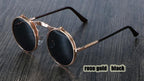 Steampunk Round Metal Double Metal Sunglasses