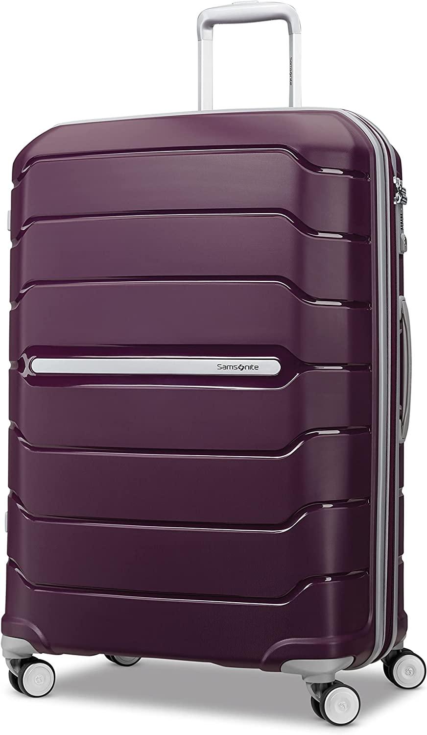 form Hardside Expandable with Double Spinner Wheels, Amethyst Purple, Checked-Large 28-Inch