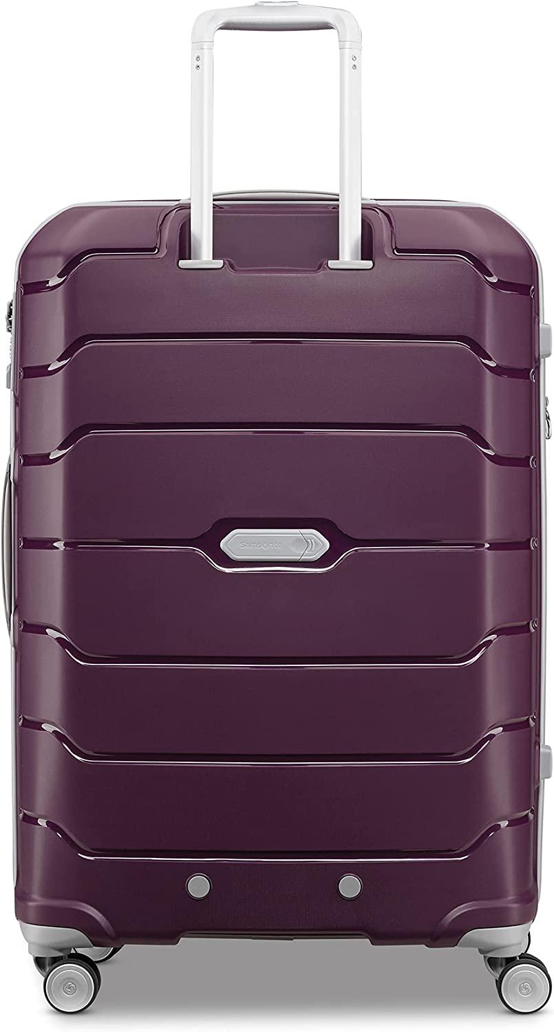 form Hardside Expandable with Double Spinner Wheels, Amethyst Purple, Checked-Large 28-Inch