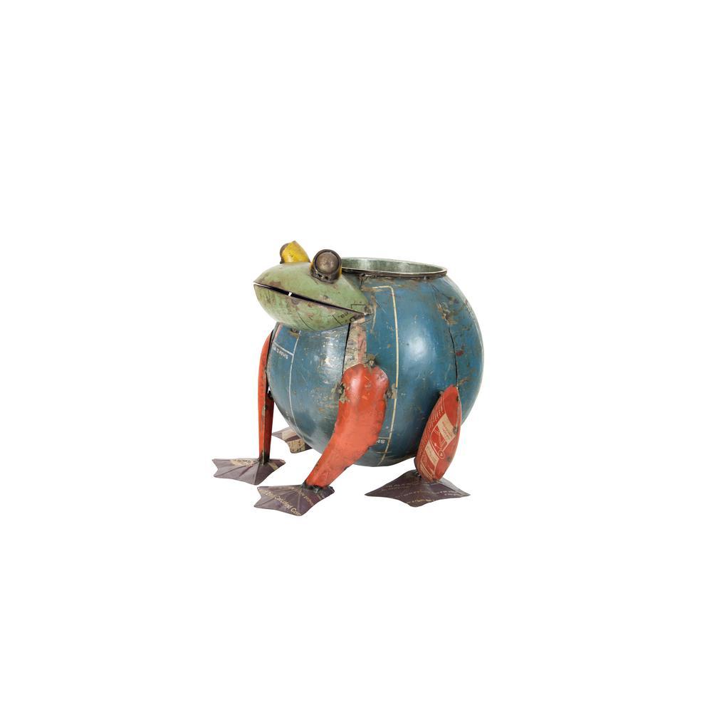 8 qt. Multi-Color Metal Recycled Frog Cooler