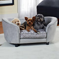 Enchanted Home Pet silver Sofa Dog Bed in Gray