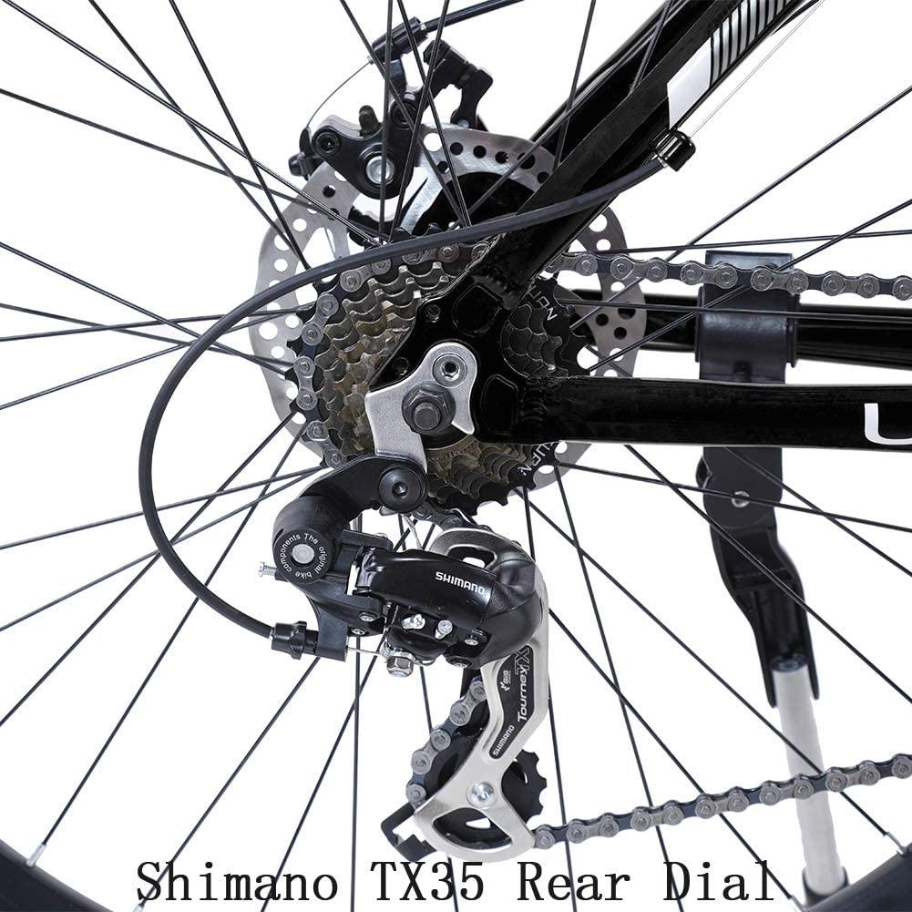 U`Adult Mountain Bike 27.5 Inch,Men Mountain Bike  24-Speed MTB Bikes 17 Inch Aluminum Frame Mountain Bikes for Men with Dual Disc Brake and Full Suspension Fork