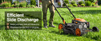 21” Self Propelled Lawn Mower Gas, 170CC 4-in-1 Mulch/Rear Bag/Side Discharge/Rear Discharge, Walk-Behind Gas Lawnmower with 7-Position Cutting Height, Foldable Gas Powered Lawn Mowers