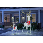 8.5 ft Warm White LED Giant Buck with Bow Holiday Yard Decoration