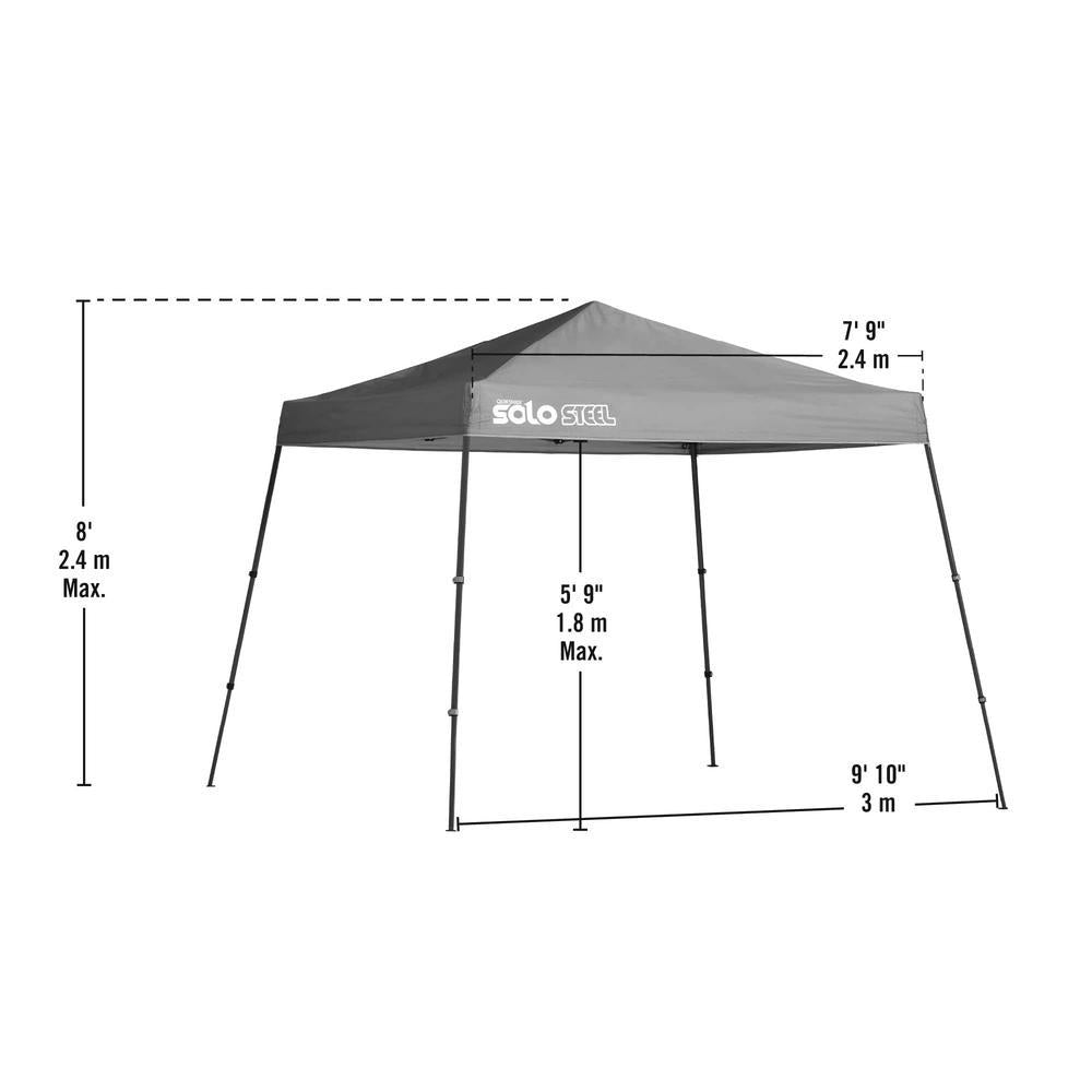 10 ft. x 10 ft. Black Slant Leg Canopy