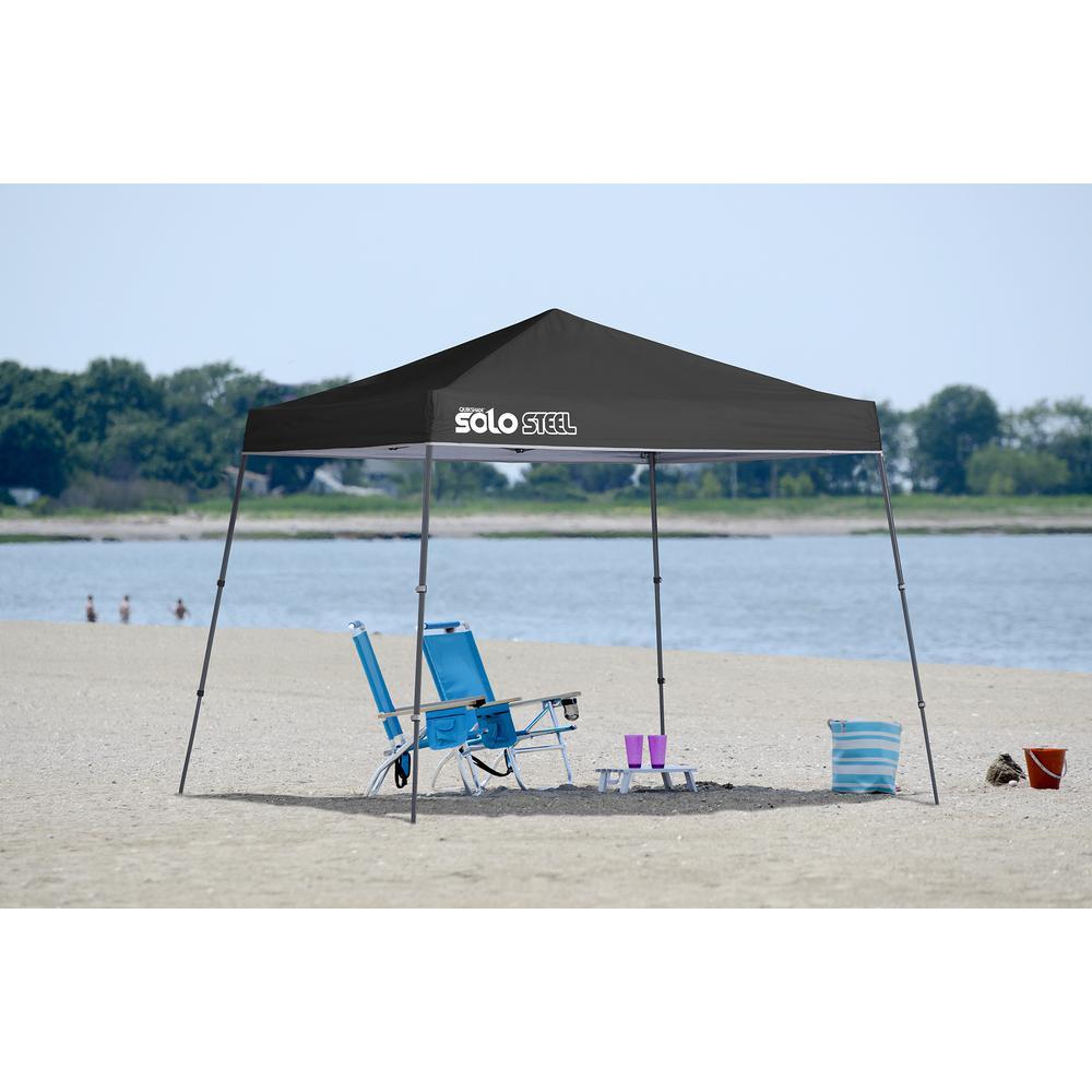10 ft. x 10 ft. Black Slant Leg Canopy