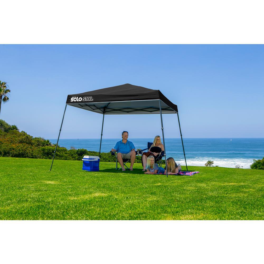 10 ft. x 10 ft. Black Slant Leg Canopy