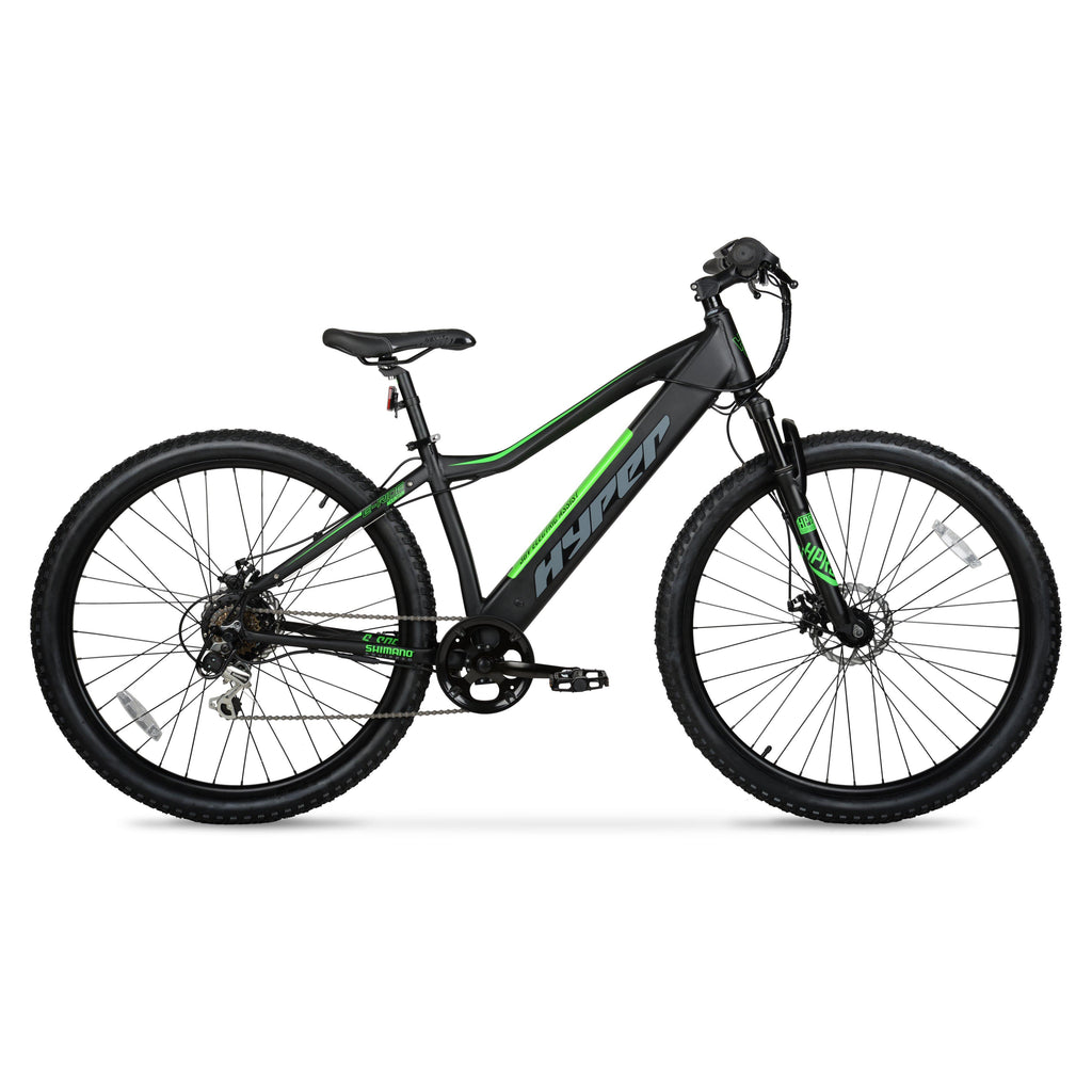 Hyper Bicycles E-Ride Electric Pedal Assist Mountain Bike, 29" Wheels, Black