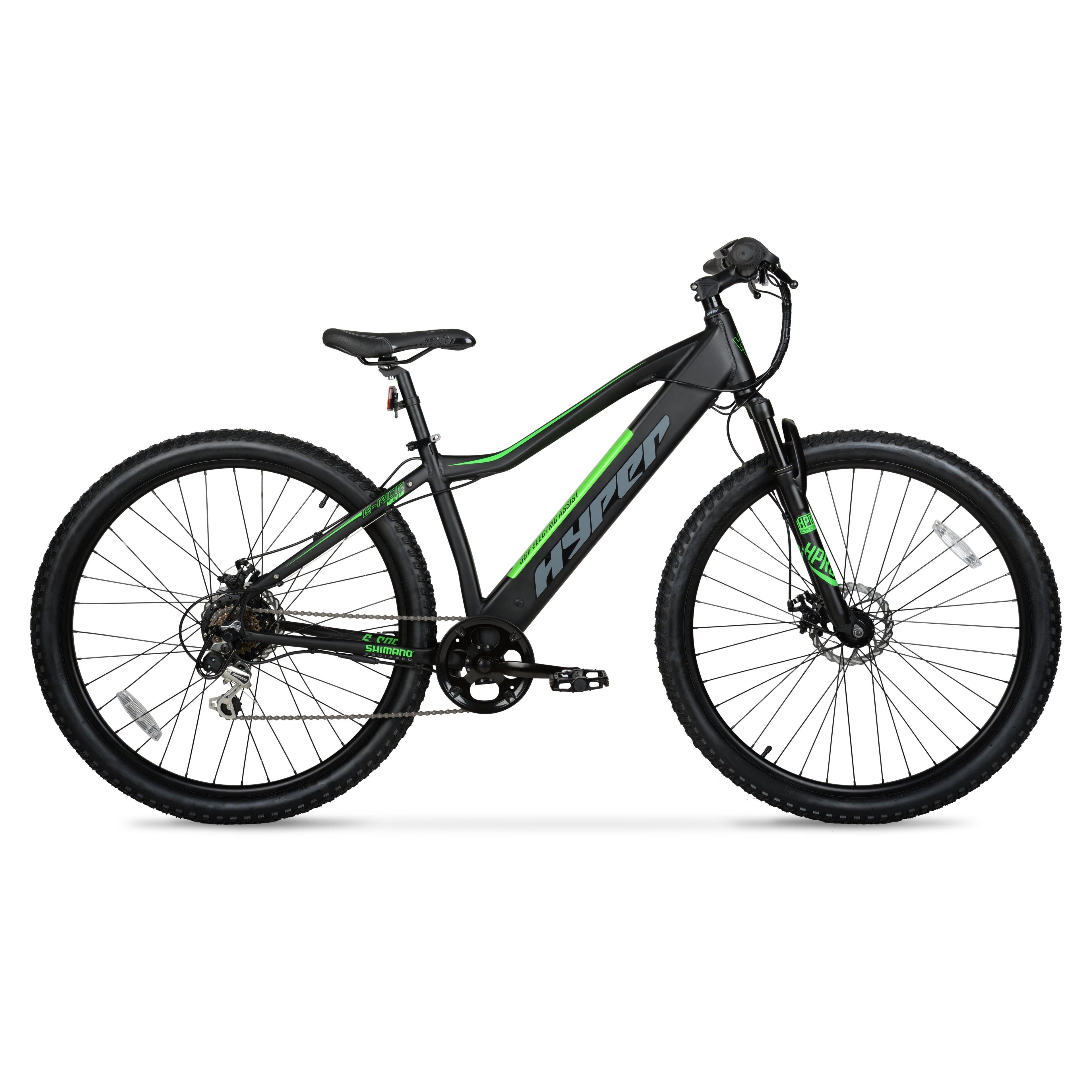 Hyper Bicycles E-Ride Electric Pedal Assist Mountain Bike, 29" Wheels, Black