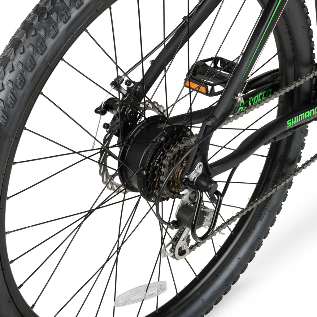 Hyper Bicycles E-Ride Electric Pedal Assist Mountain Bike, 29" Wheels, Black