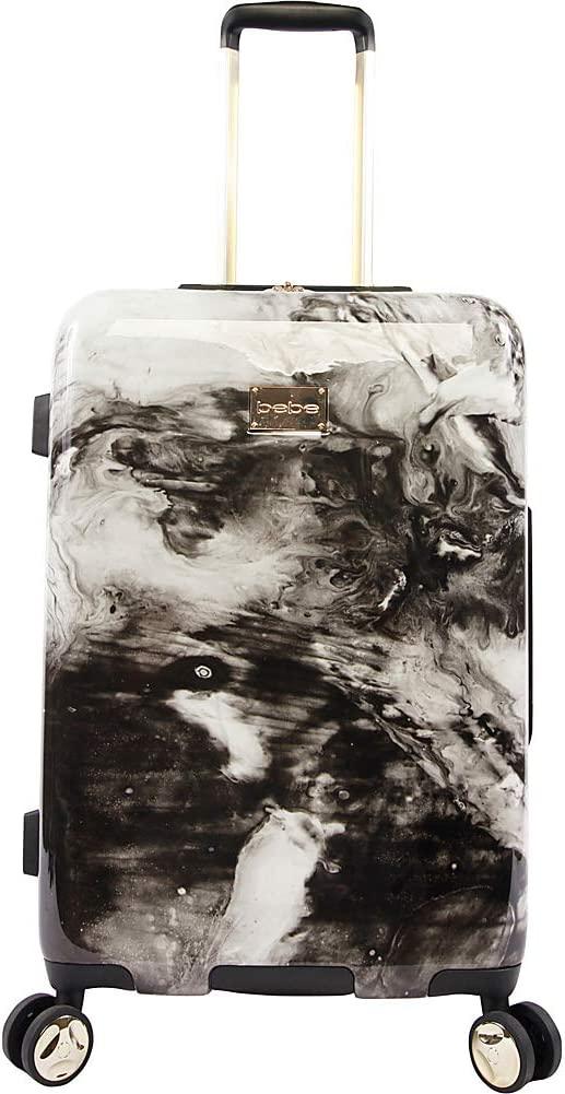Luggage Teresa 3pc Spinner Suitcase Set, Black Marble, One Size