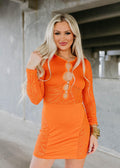 zebra keyhole cut out dress