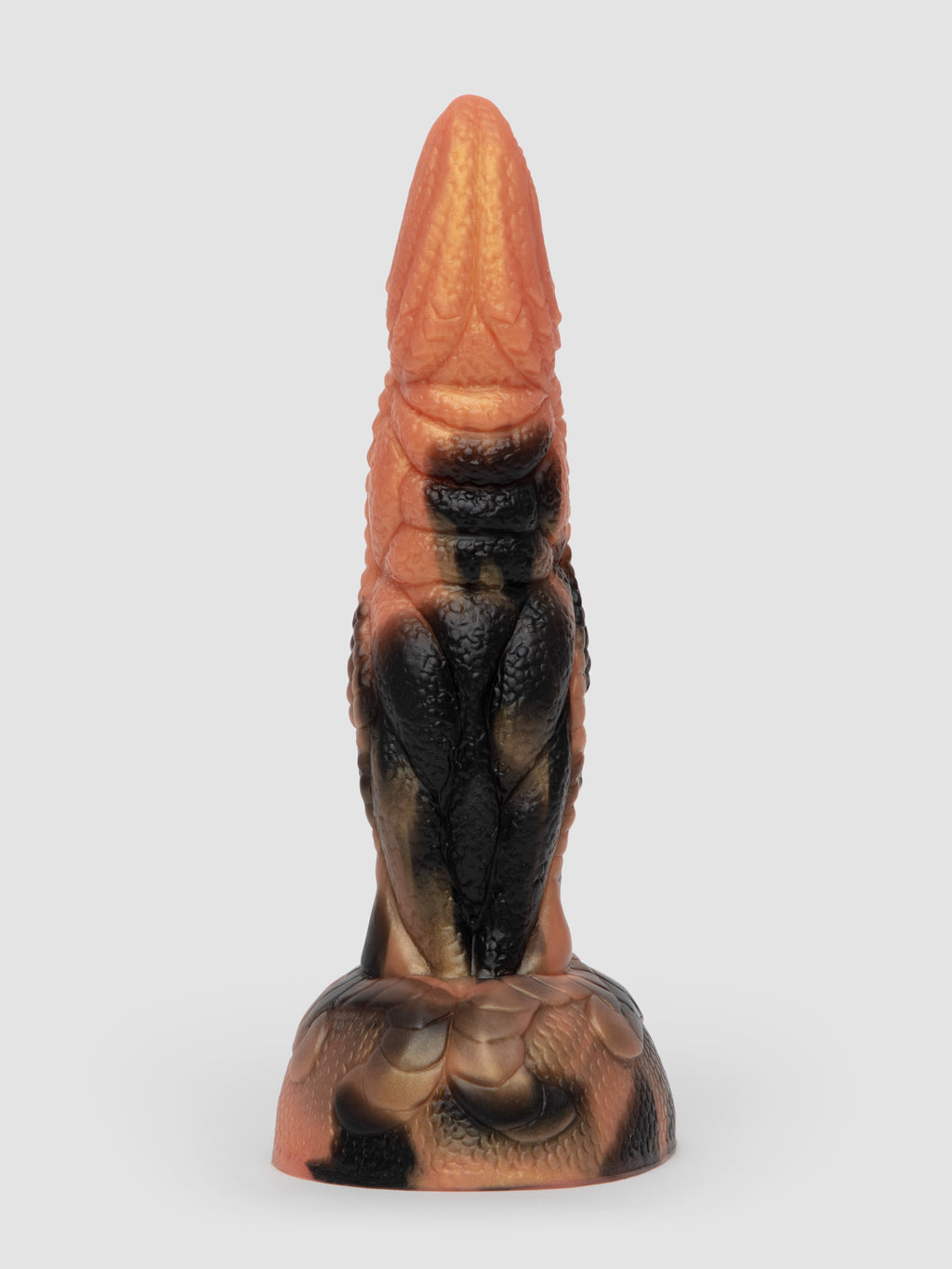 Fantasy Rippled Dragon Tentacle Silicone Dildo 6.5 Inch, Brown