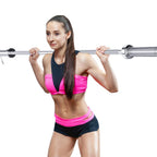 Fitness Olympic Barbell Bar 7ft Standard 2-Inch Center Holes Weight Bar for Power Lifting&amp;Weightlifting with Ring Collars Workout Bar Barbell