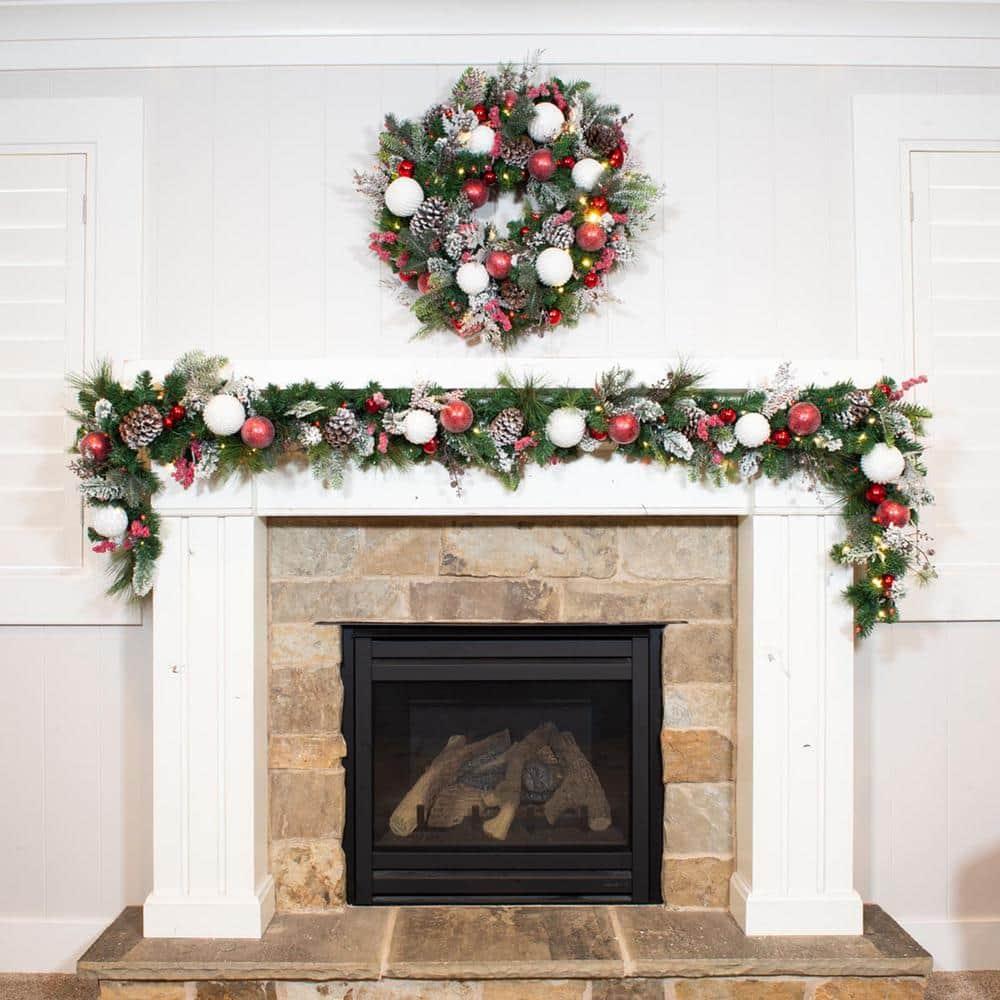 9 ft. Pre-Lit LED Frosted Wonderland Garland