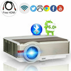 8000lms wifi android projector home theater wireless airplay for ios online tv