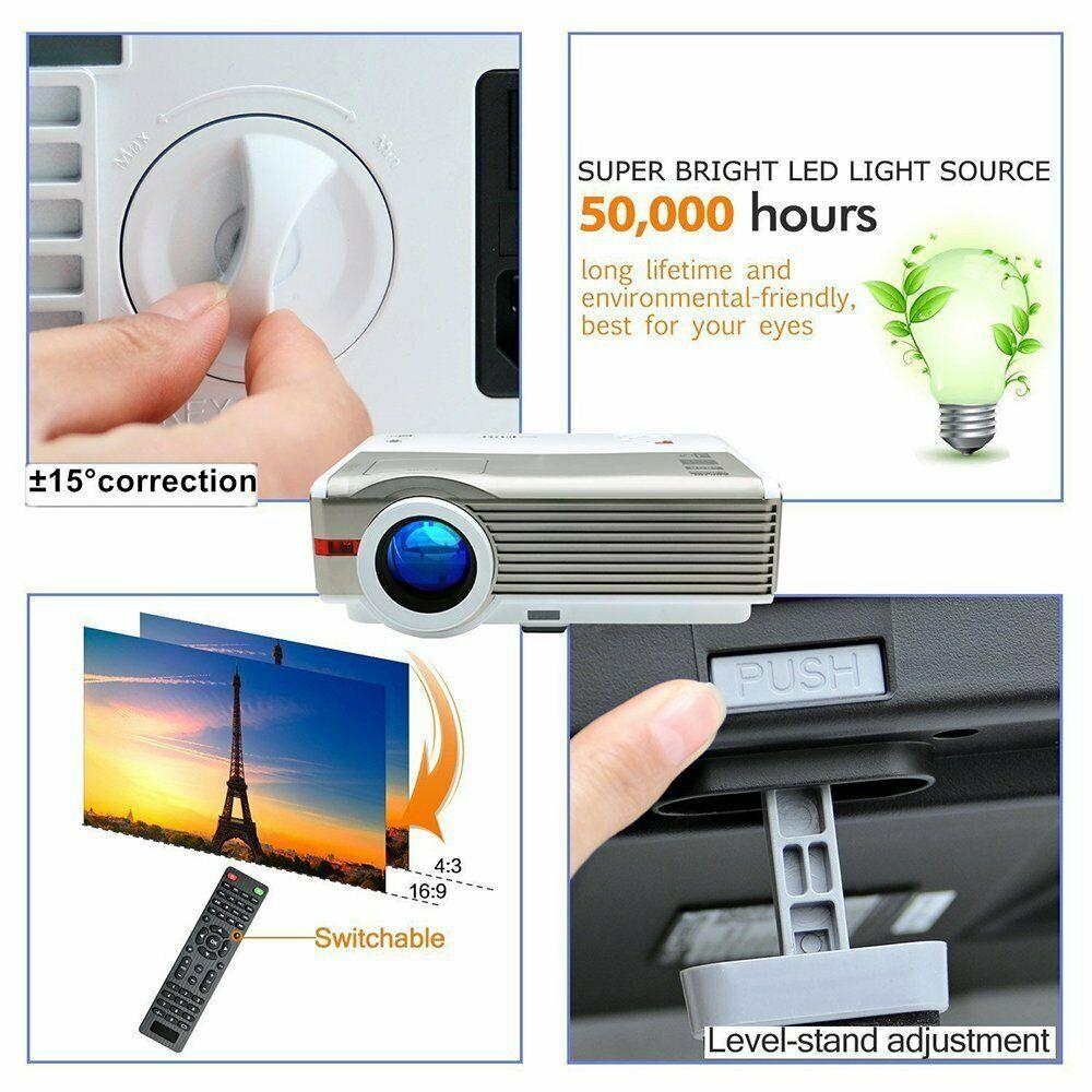 8000lms wifi android projector home theater wireless airplay for ios online tv