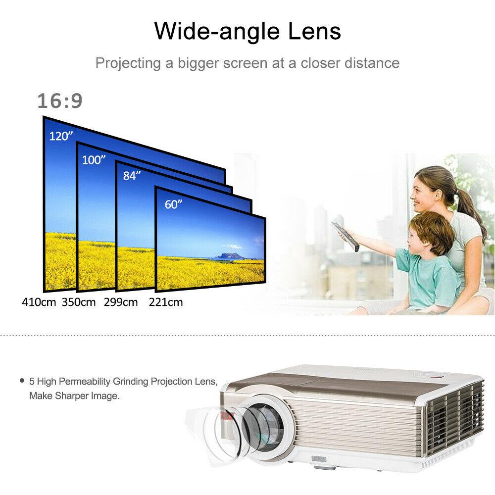 hd android wifi projector home theater proyector 150'' movie tv youtube netflix