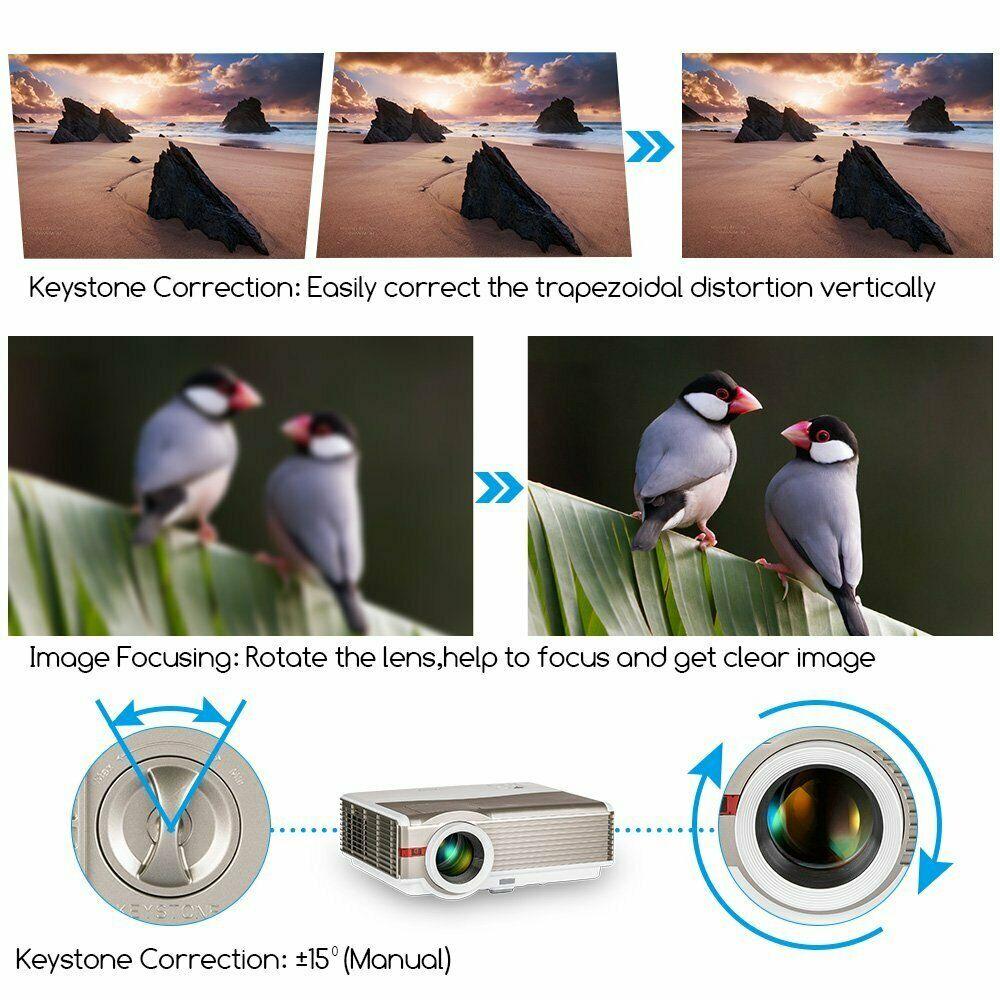 8000lms video home theater projector big screen movie proyector hdmi usb vga tv