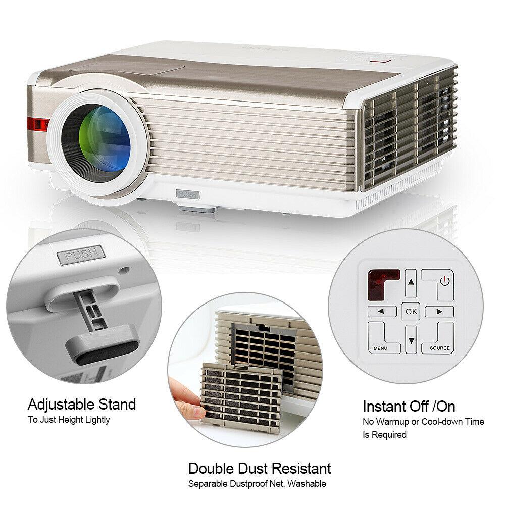 eug 8000lms blue-tooth projector home theater android movie tv hd airplay hdmi