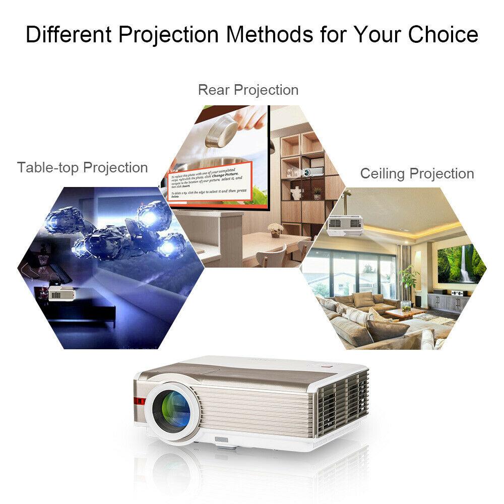 8000lms wifi android projector home theater wireless airplay for ios online tv