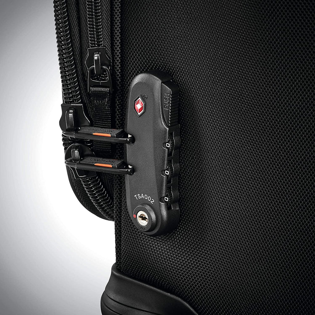 Pro Travel Softside Expandable Luggage with Spinner Wheels, Black, Carry-On 21-Inch