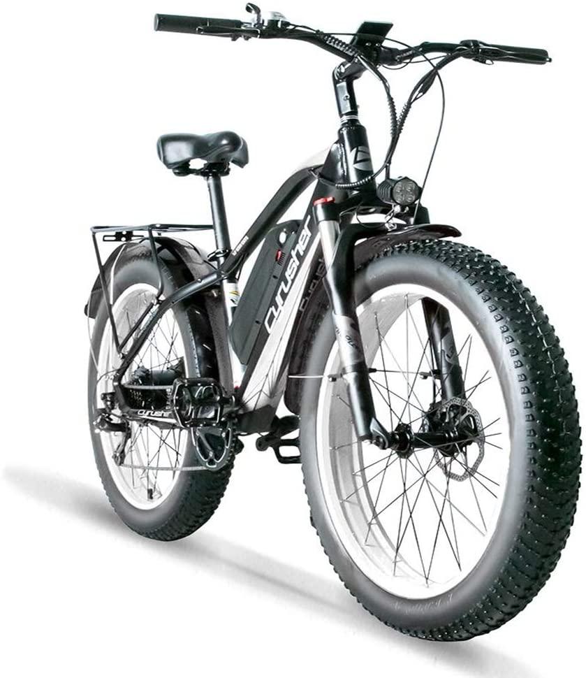 Cyrusher XF650 1000W Electric Mountain Bike 264 inch Fat Tire e-Bike 7 Speeds Beach Cruiser Mens Sports Mountain Bike for Adults,48V 13AH Lithium Battery Beach Cruiser for Adults