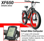 Cyrusher XF650 1000W Electric Mountain Bike 264 inch Fat Tire e-Bike 7 Speeds Beach Cruiser Mens Sports Mountain Bike for Adults,48V 13AH Lithium Battery Beach Cruiser for Adults